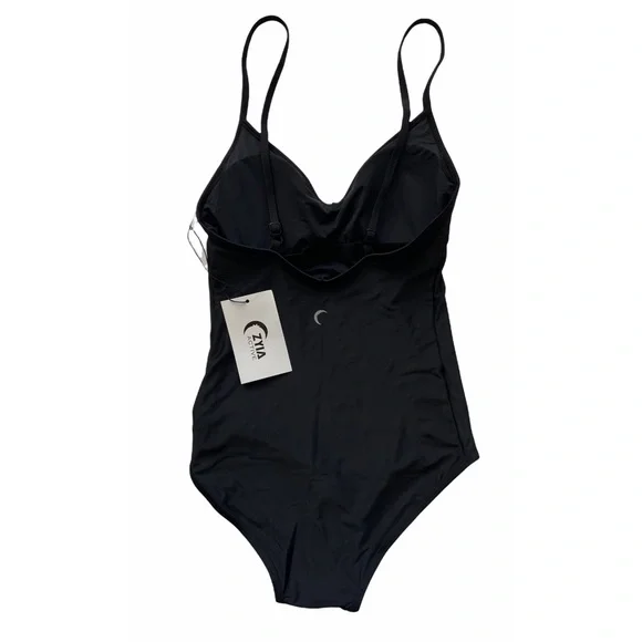 Zyia classic one piece swimsuit black NWT XS 2-4 - Picture 4 of 12
